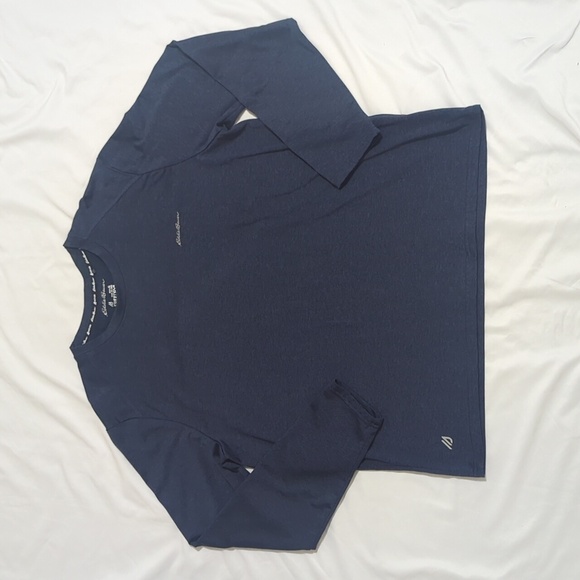 Eddie Bauer Active Tee Crewneck Long Sleeve T-Shirt, Color Navy Size XL - Picture 2 of 14